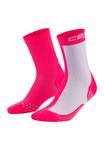 Носки CEP RUN COMPRESSION EDITION HALF&HALF MID CUT 5.0, Pink Lilac/Pink - фото