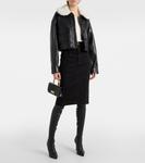 Юбка миди из денима с высокой талией и швами Frame, Aster - фото 2