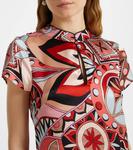 Шелковое мини-платье Rixo, 60s' Swirl Red - фото 4