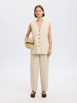 Жилет SELECTED SLFMara, кремовый - фото 4