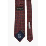 Шелковый галстук с геометрическим узором Corneliani, коричневый - фото 3