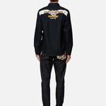 Рубашка мужская джинсовая синяя Evisu, синий - фото 4