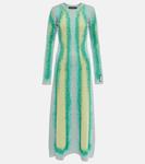 Платье макси с градиентным трикотажем Y/Project, Green Yellow Grey - фото