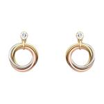 Cartier Серьги Trinity Series 18K Gold Diamond Unisex Multicolor - фото 4