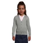 Кардиган для девочек 2-16 лет из хлопка и модала на пуговицах для школьной формы Lands' End, Classic Navy - фото 3