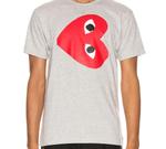 Футболка side heart logo tee 'grey' Comme Des Garcons Play, серый - фото 3
