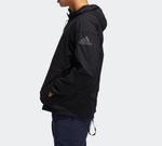 Куртка adidas Woven hooded Windproof Jacket Black, черный - фото 3