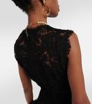 Кружевное платье миди DOLCE&GABBANA, черный - фото 4