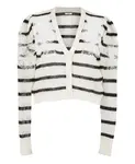 Полосатый кардиган Twinset, белый - фото