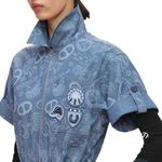 HERMES Женское синее платье с короткими рукавами - фото 7