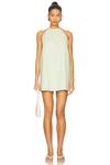 Мини-платье с завязками на шее Alysse Sndys, matcha - фото