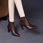 Devanro Черно-коричневые женские ботильоны, цвет Brown - фото 2