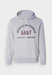 Худи GANT PRINTED GRAPHIC HOODIE, Grey Melange/Grey - фото 7