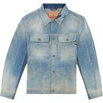 DIESEL Куртка джинсовая в стиле дистресс, Light Blue - фото