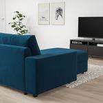 Шезлонг VIMLE IKEA, цвет with wide armrests/djuparp dark green-blue - фото 2