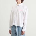 Рубашка Oxford Script About:Blank, белый/коричневый - фото 2