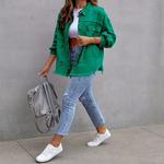 Женская рваная джинсовая куртка с бахромой на подоле и карманами Yesfashion, Sky Blue - фото 2