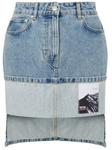 Джинсовая юбка с логотипом MOSCHINO JEANS, синий - фото