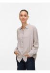 Блузка на пуговицах VMLINN LS Vero Moda, бежевый - фото