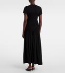 Плиссированное макси-платье из джерси Toteme, черный - фото 3