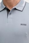 Поло Boss Green, серый - фото 4