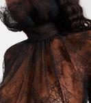 Кружевной топ McQueen, черный - фото 4