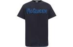 Футболка с принтом логотипа Alexander McQueen, синий - фото 3