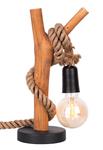 Настольная лампа 40 см, цвет дуба - фото