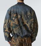 Джинсовая куртка-бомбер с принтом Acne Studios, коричневый - фото 4