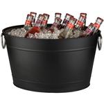 Винный и шампанское охладитель Tin из металла с пластиковым вкладышем, объем 11 литров Aps, черный - фото