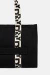 Хлопковая сумка DKNY, черный - фото 3