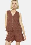 Блуза LolaLiza EMBROIDERED SLEEVELESS, Terracotta/Brown - фото