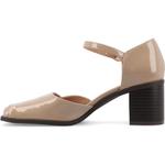 Туфли на широком каблуке Evangeline Journee, patent/taupe - фото 4