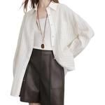 ELLE Рубашка Women's Stripes Lapel Moderate - фото