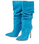 Замшевые сапоги с декором в виде падуба Paris Texas, Light Topaz - фото 5