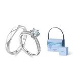 MOLADY Серебряное парное кольцо unisex - фото 8