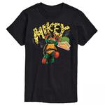 Футболка с рисунком Big & Tall TMNT Mutant Mayhem Mikey, Black Nickelodeon, черный - фото