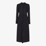 Тканое платье миди lea с оборками спереди Whistles, черный - фото