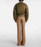 Утепленная куртка-бомбер Saint Laurent, Kaki - фото 3