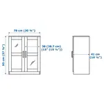 Шкаф с дверцами IKEA BRIMNES, 78x95 см, стекло/черный - фото 7