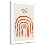 Картина арт-принт KUNSTLOFT Rainbow and Birds, бежевый - фото