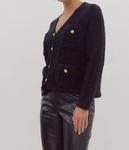 Кардиган с пуговицами черного цвета entro - фото 2
