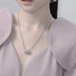 DAP Титановое стальное колье унисекс серебристого цвета - фото 8