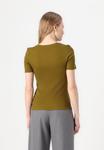 Футболка TOM TAILOR DENIM Basic T-shirt, Warm Moss Green/Green - фото 3