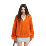 NEVER RULE Кардиган с капюшоном Unisex Orange - фото 2