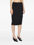 Юбка миди с драпировкой Jil Sander, черный - фото 6