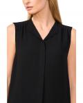 Топ CeCe Sleeveless Open Collar Top W/ Hidden Placket, цвет Rich Black - фото 3