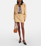 Джинговая мини-юбка Self-Portrait, бежевый - фото 2