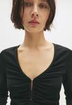 Блуза PULL&BEAR Blouse, Black - фото 4
