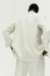 Приталенный блейзер H&M, белый - фото 4